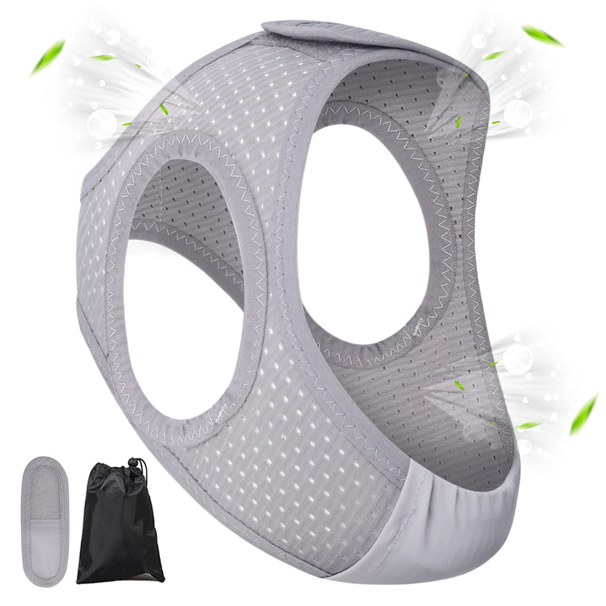 Forzacx cinta barbilla anti ronquidos, enfoque ergonómico para dormir sin molestias.