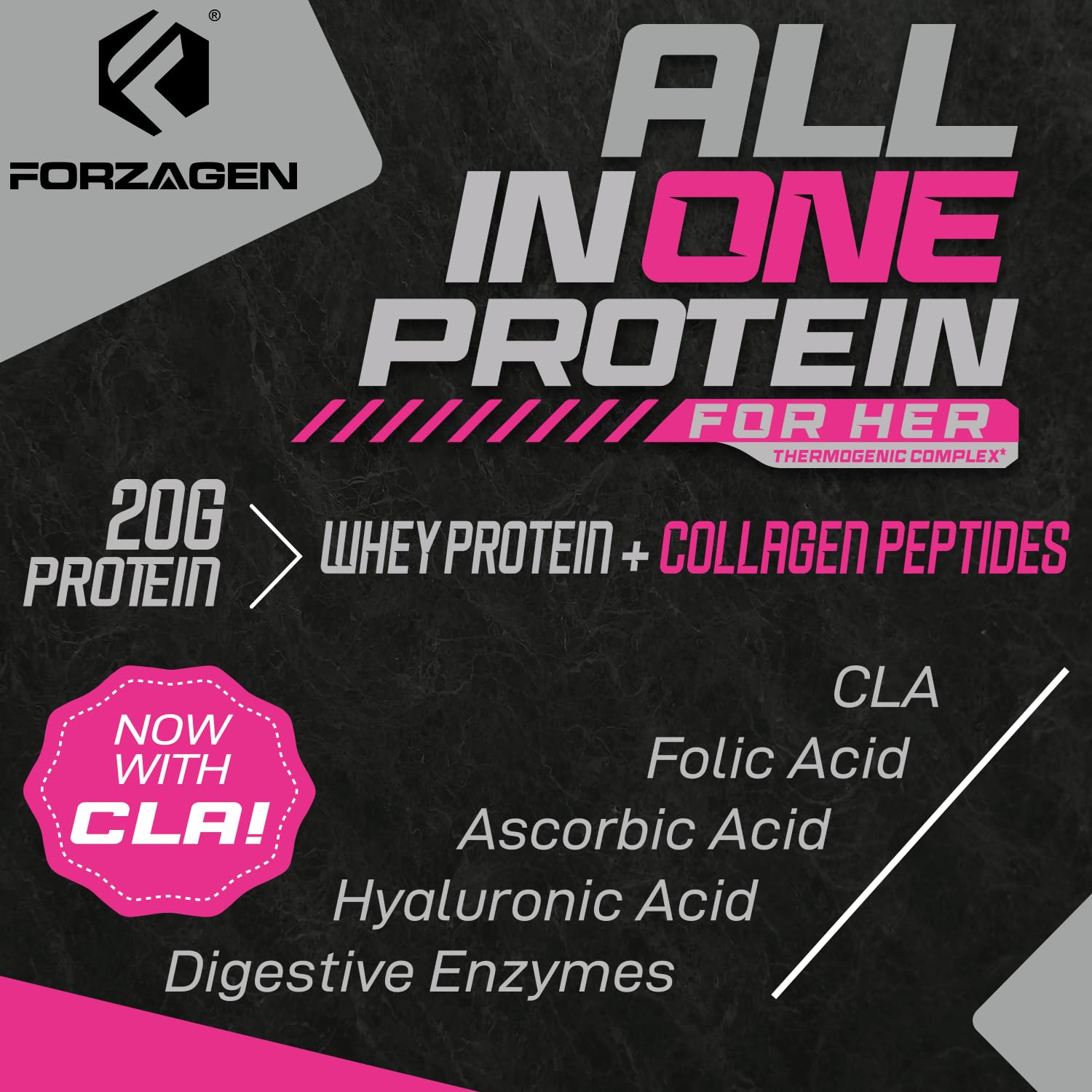 Forzagen Proteína para Mujer, mezcla con agua presenta sabor agradable y conveniente.