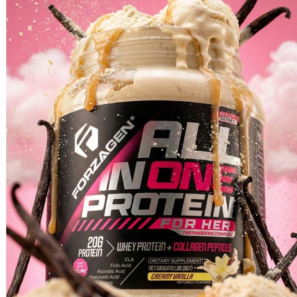 Forzagen Proteína para Mujer, sabor vainilla realza una experiencia de batido.