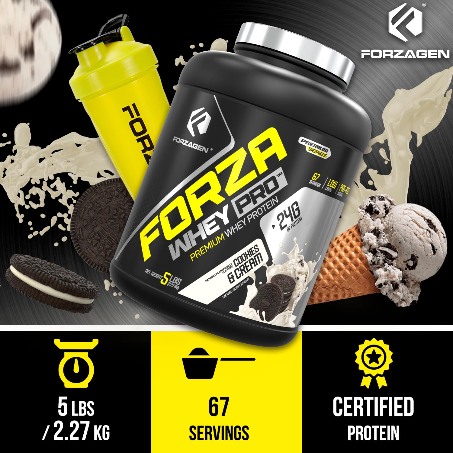 Forzagen Whey PRO, bajo carbohidratos perfecto para dietas controladas.
