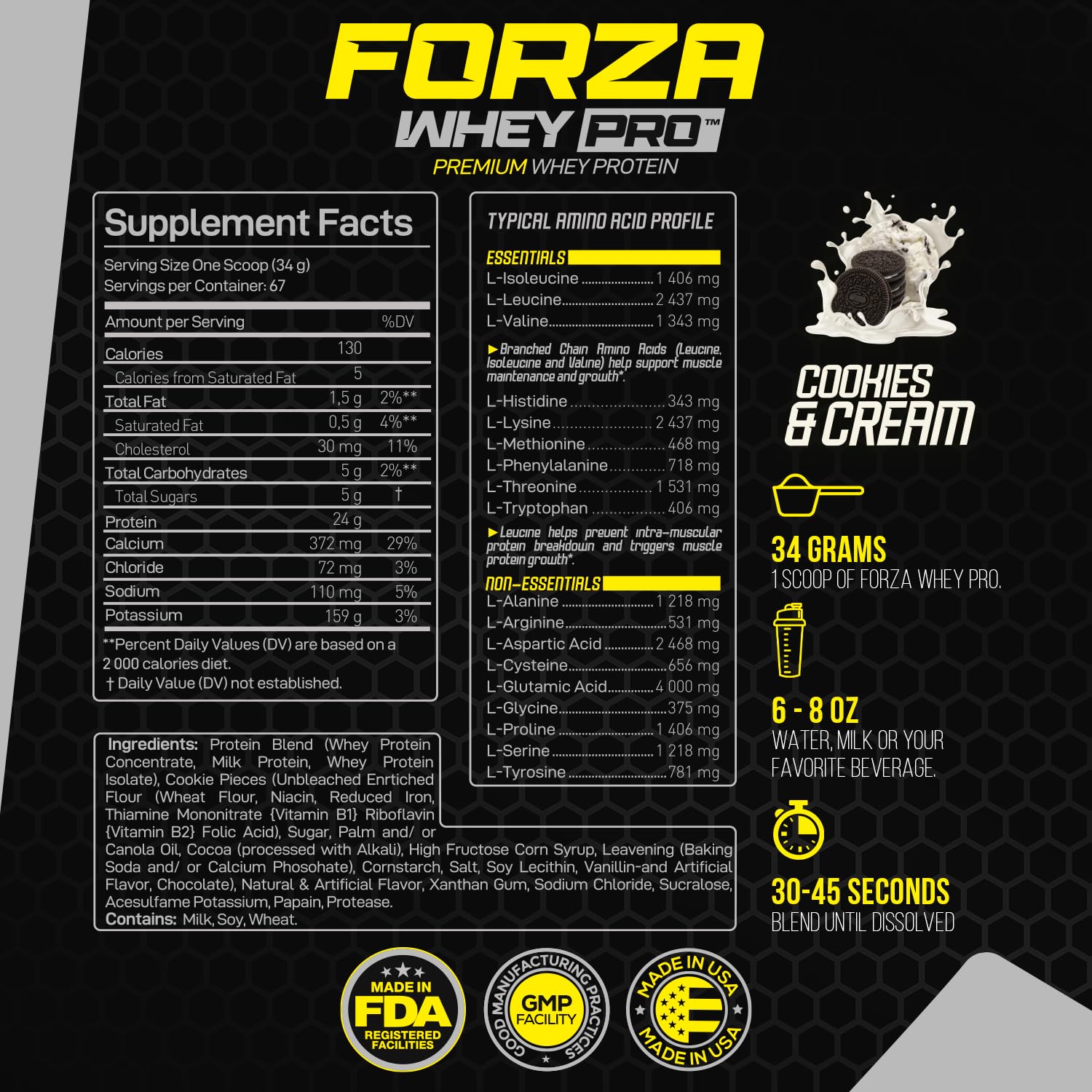 Forzagen Whey PRO, batido de entrenamiento para recuperación y energía.