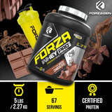 Forzagen Whey PRO: envase de 5 lb para múltiples porciones.