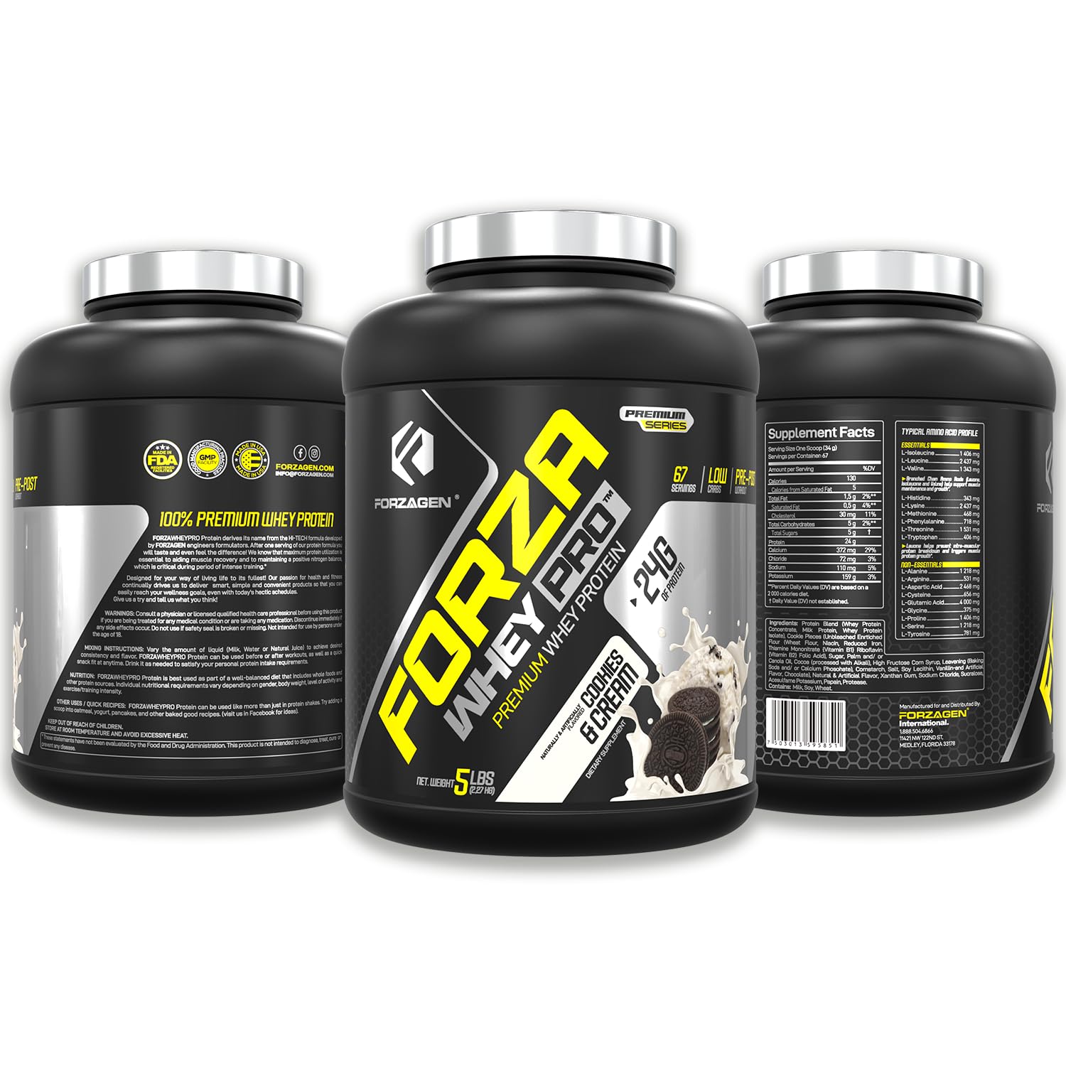 Forzagen Whey PRO, sabor galleta crema ideal para batidos deliciosos.