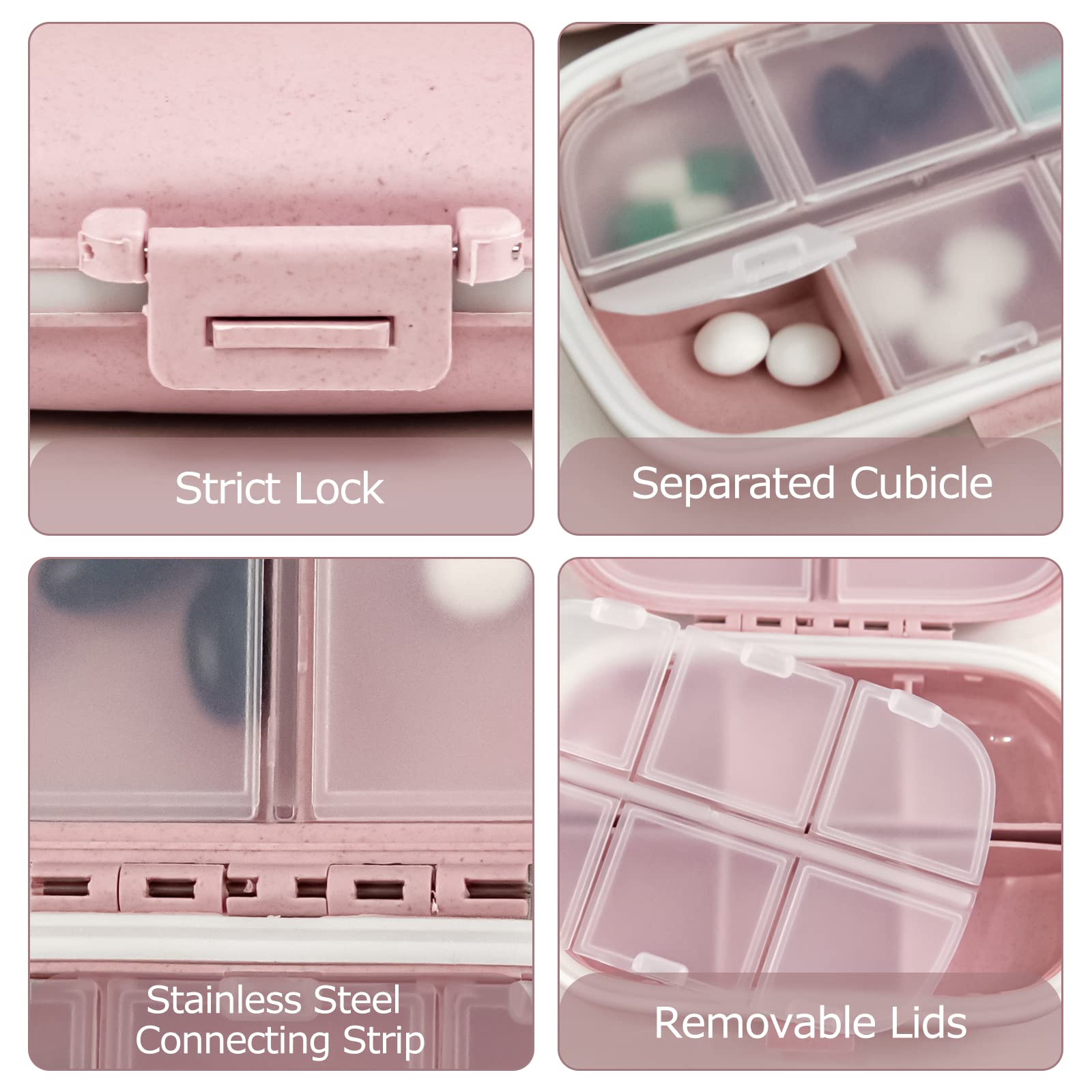 Pastillas compactas en Fouews rosa, ideal para bolso