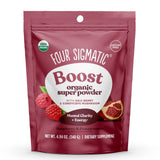 Four Sigmatic rendimiento, polvo con frambuesa roja para energía natural.