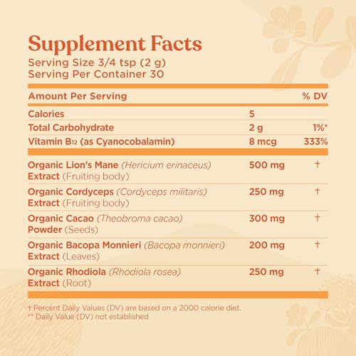 Four Sigmatic Focus Blend cordyceps polvo para mayor energía y resistencia sin cafeína