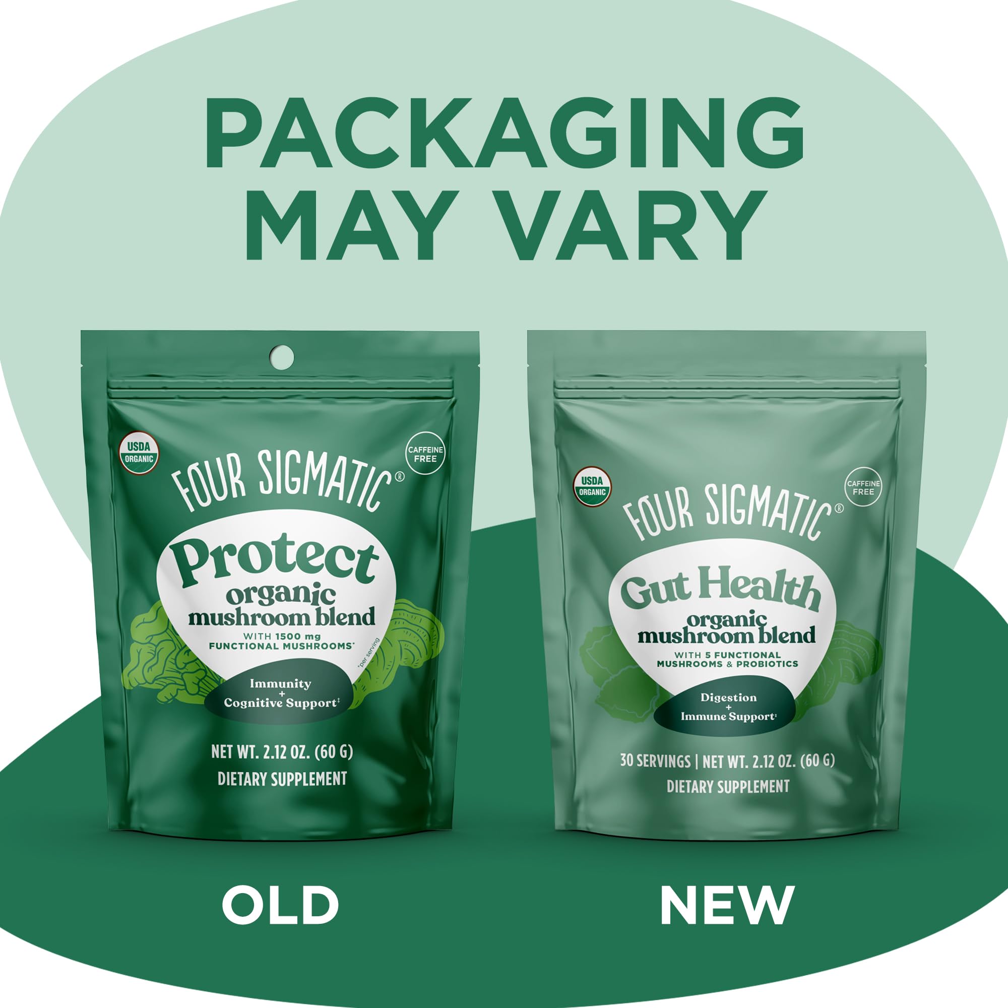 Four Sigmatic Gut Health Mushroom Blend en uso diario en cocina para platos sabrosos.