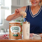 Ingredientes orgánicos de Four Sigmatic: leche de coco, azúcar de palma y fruta del monje