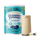 Four Sigmatic proteina vegana organica vainilla en botella, ideal para batidos diarios