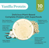 Four Sigmatic etiqueta producto vainilla, informacion nutricional clara para planificar batidos