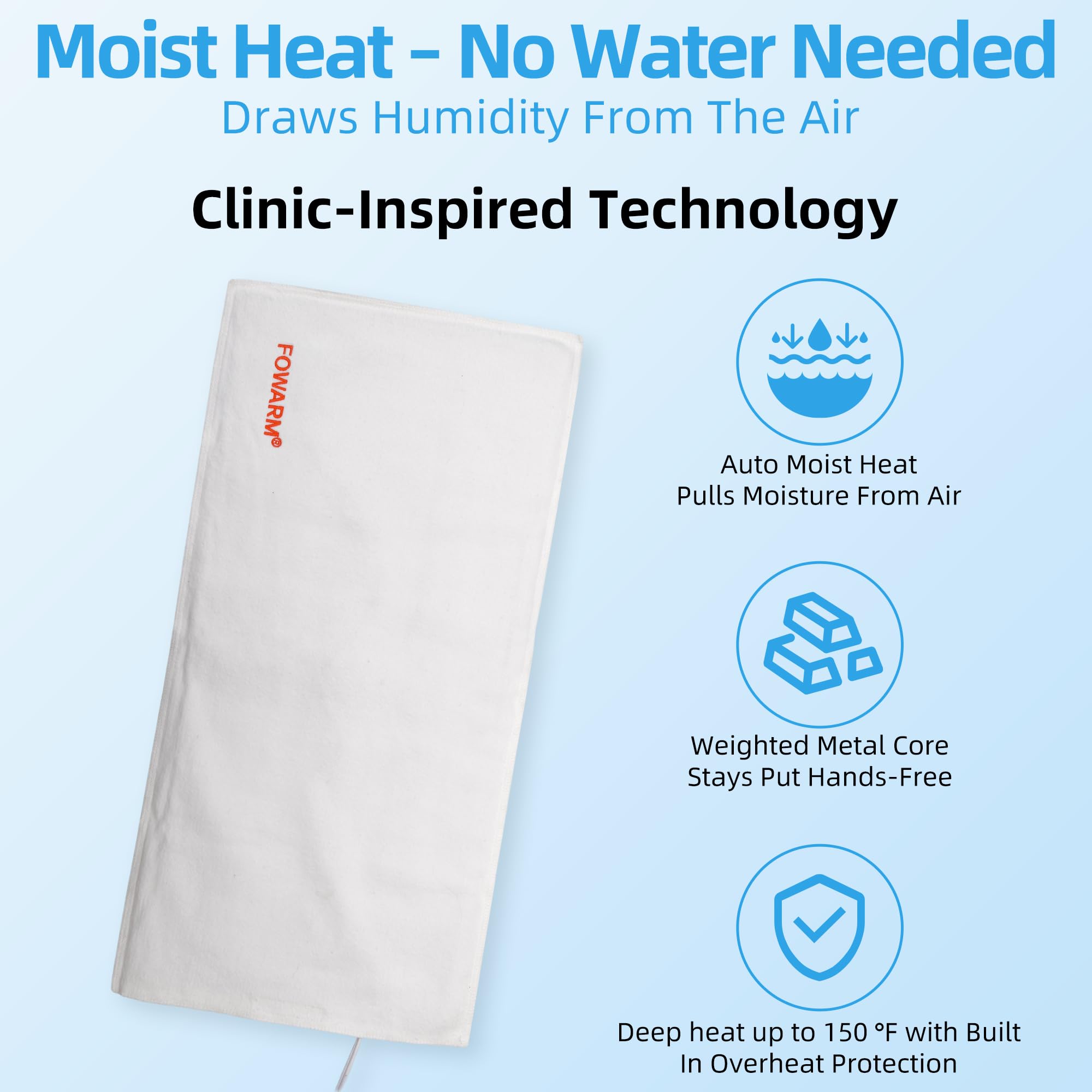 FOWARM almohadilla de calor para cuello, alivio suave y cómodo