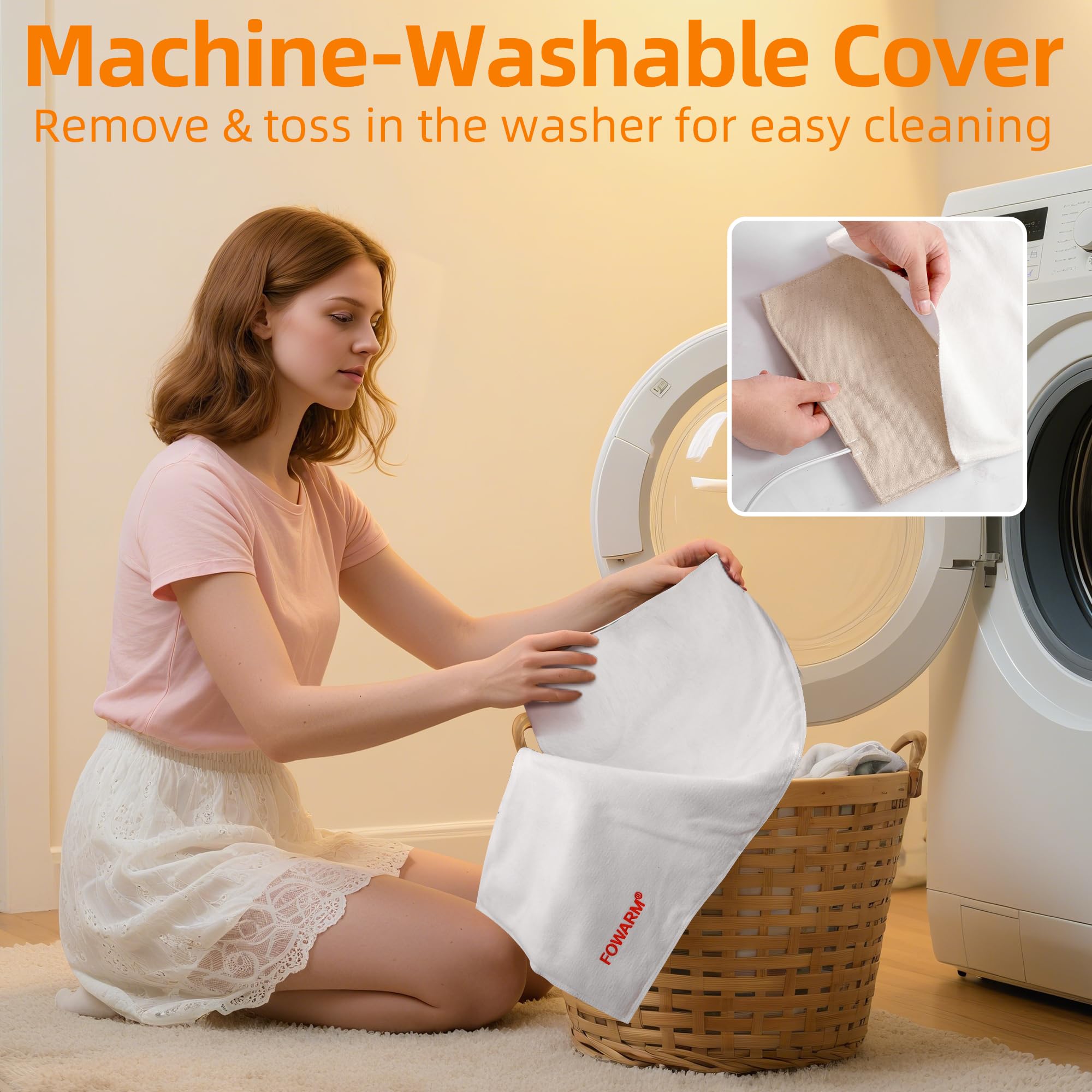 FOWARM cubierta removible lavable, limpieza fácil y rápida