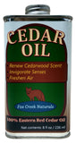 Fox Creek Naturals Cedar Oil: botella-vertido para difusores y productos aromáticos.