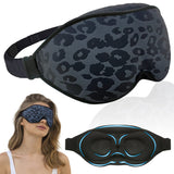 FOX-TECH mascarilla sueño leopardo frontal bloquea la luz para dormir mejor