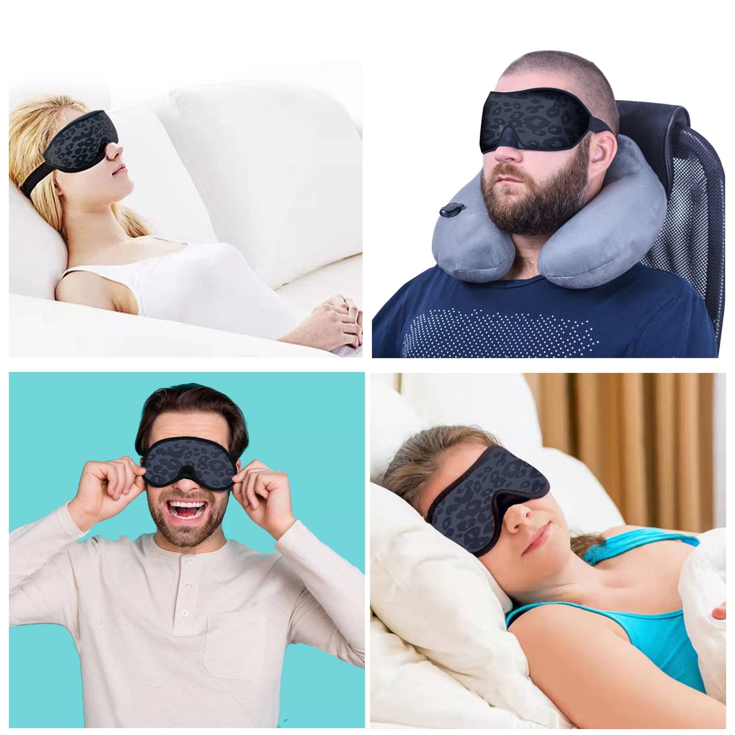 FOX-TECH mascarilla sueño lista para dormir en cualquier lugar