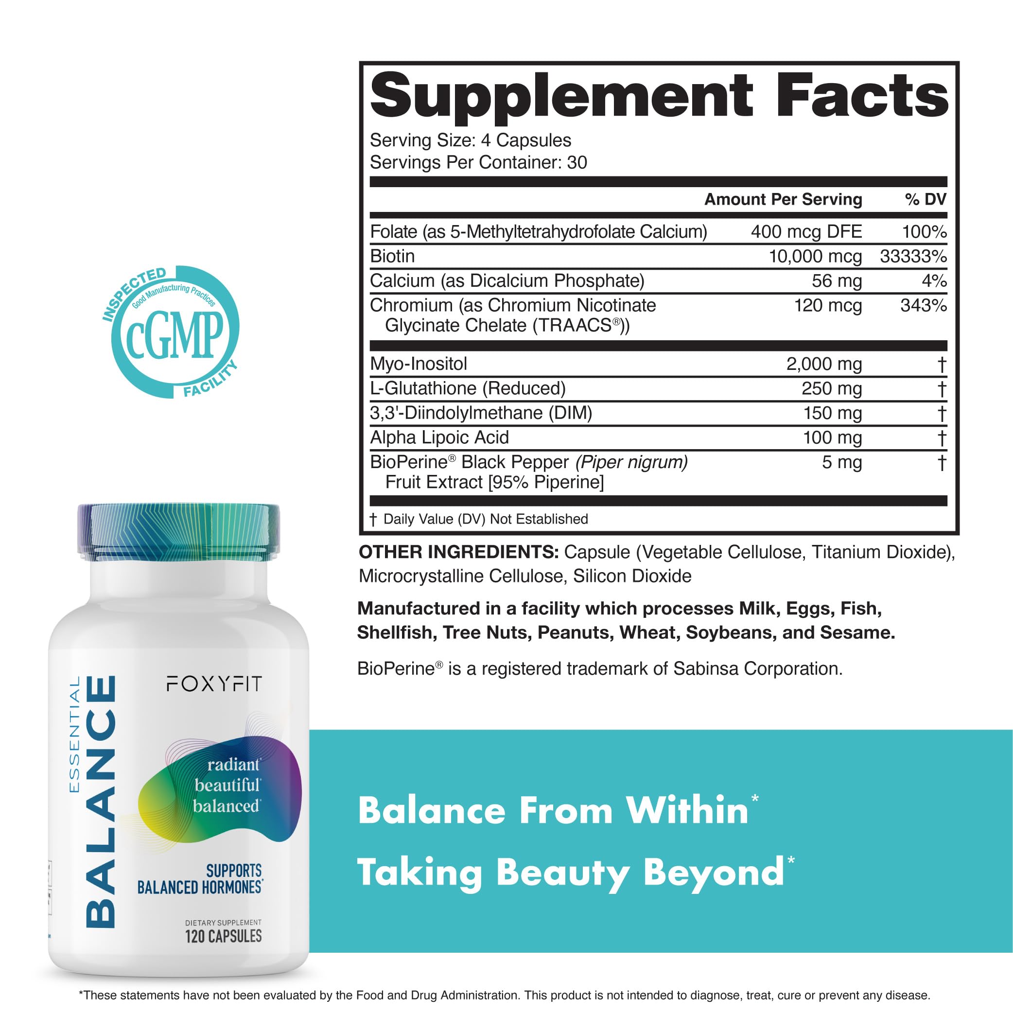 Cápsulas FoxyFit Balance Esencial tomadas con agua para la rutina diaria.