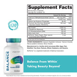 Cápsulas FoxyFit Balance Esencial tomadas con agua para la rutina diaria.