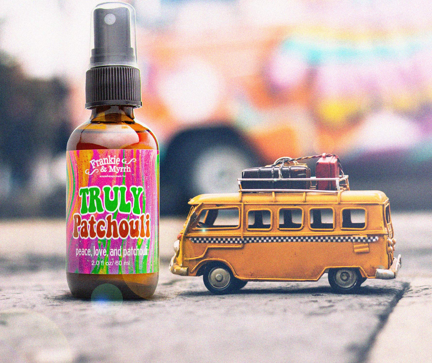 Frankie & Myrrh Patchouli Spray notas terrosas, presencia elegante.