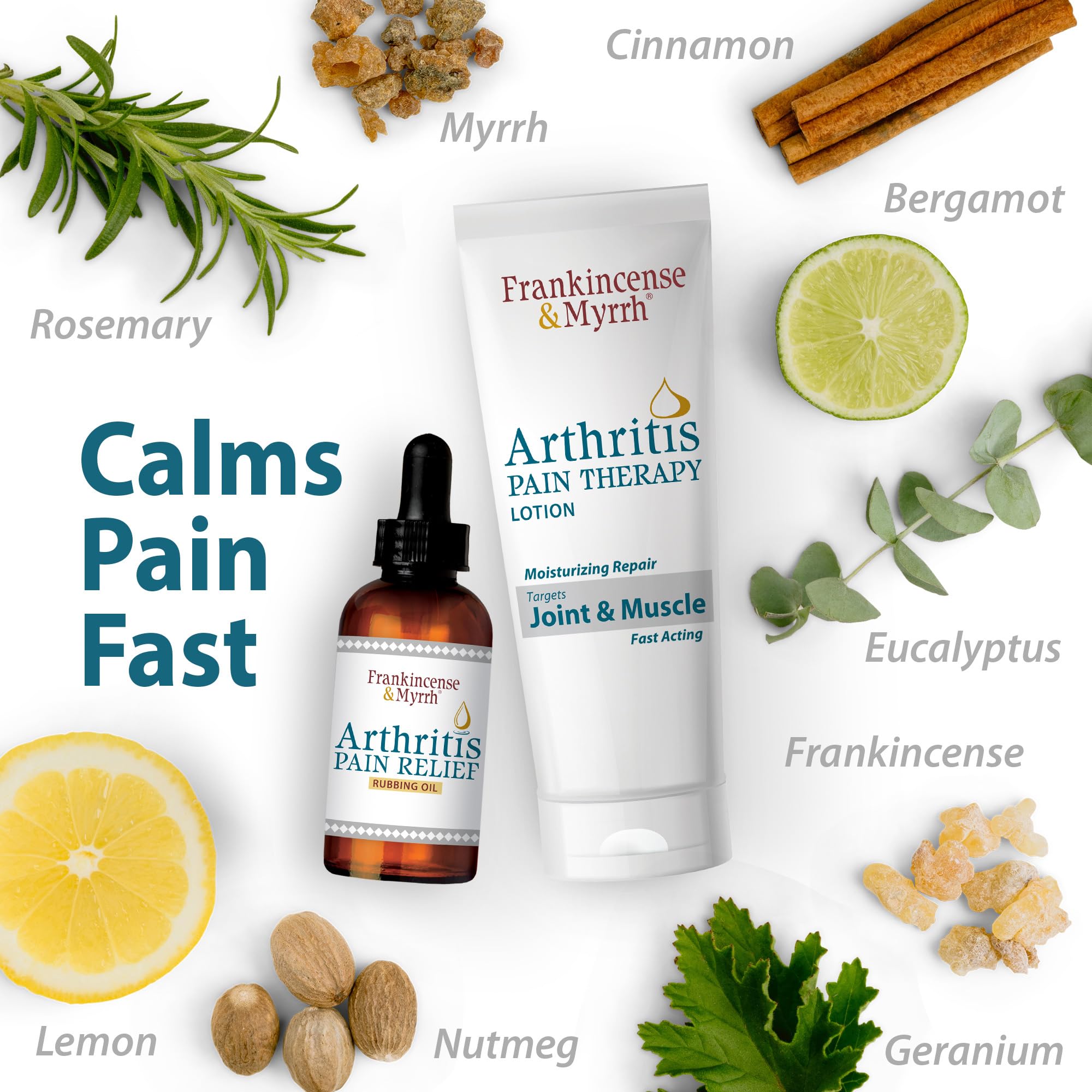 FRANKINCENSE & MYRRH bote de aceite para aplicación rápida, deslizamiento suave.