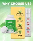 Fravonique Moringa 800mg: aroma herbal al abrir, experiencia sensorial agradable.
