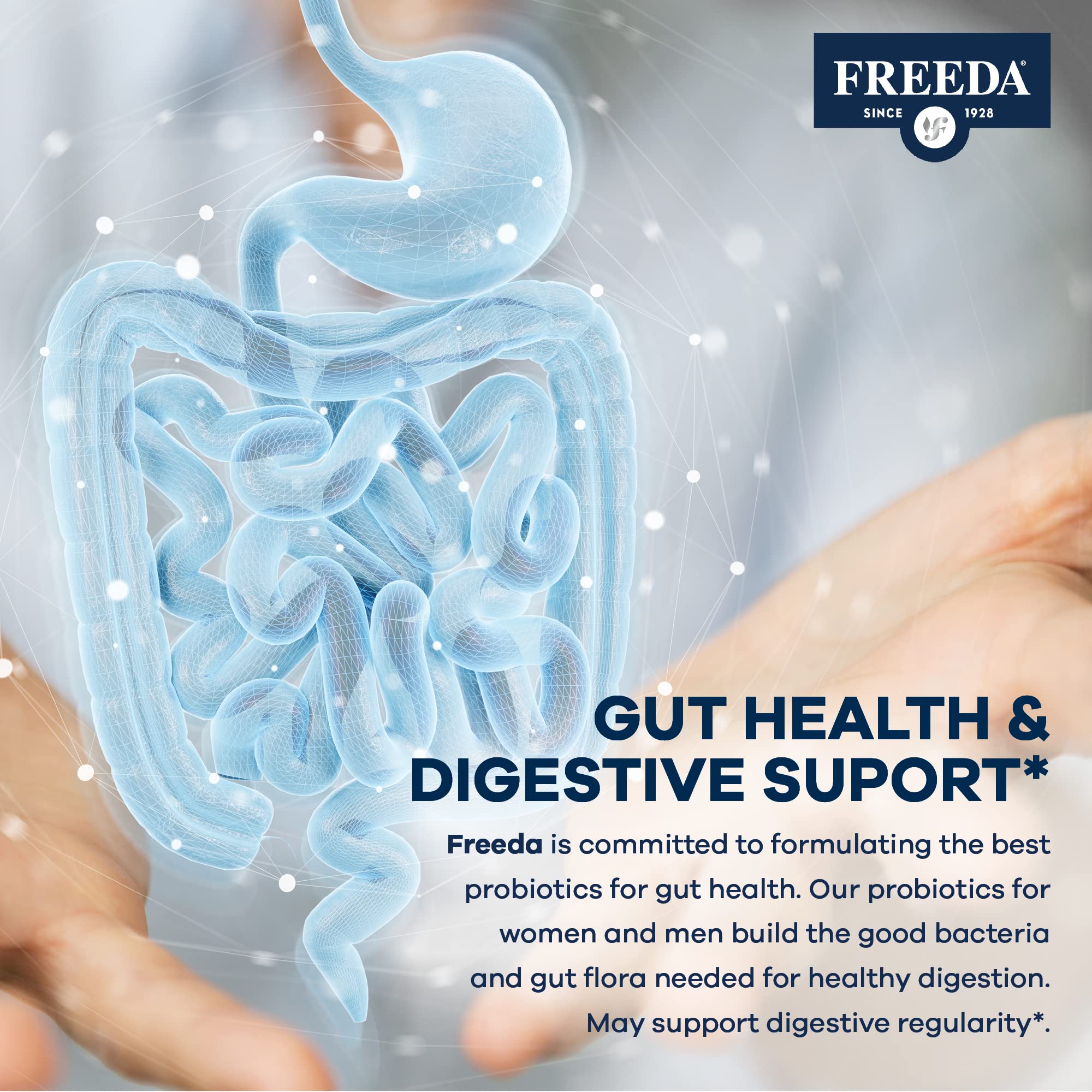 FREEDA Acidophilus fórmula limpia – apta para veganos y personas sensibles.