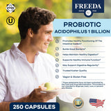 FREEDA Acidophilus botella – regularidad digestiva suave para la vida diaria.