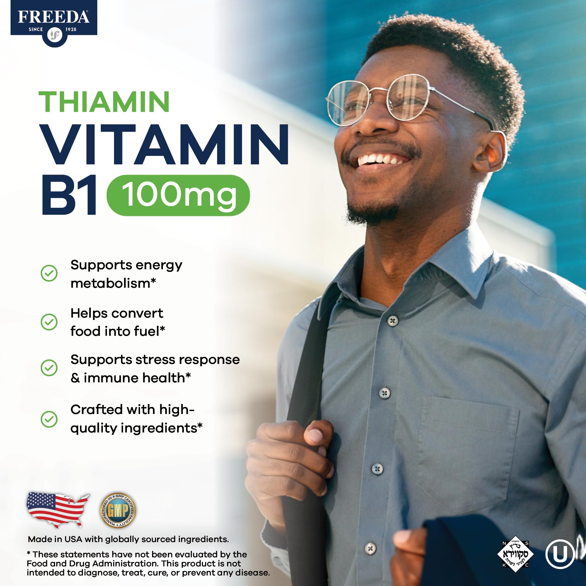 Freeda B1, tableta para metabolismo de energía.