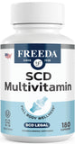 FREEDA SCD Multivitamin botella con cápsulas para uso diario, apoyo nutricional