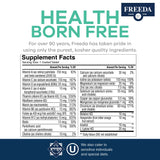 Freeda Senior Multivitamin, tableta recubierta facilita la deglución diaria.