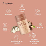 FREQUENSE Rise Mango Limonada, imagen con mango que invita a un momento productivo.