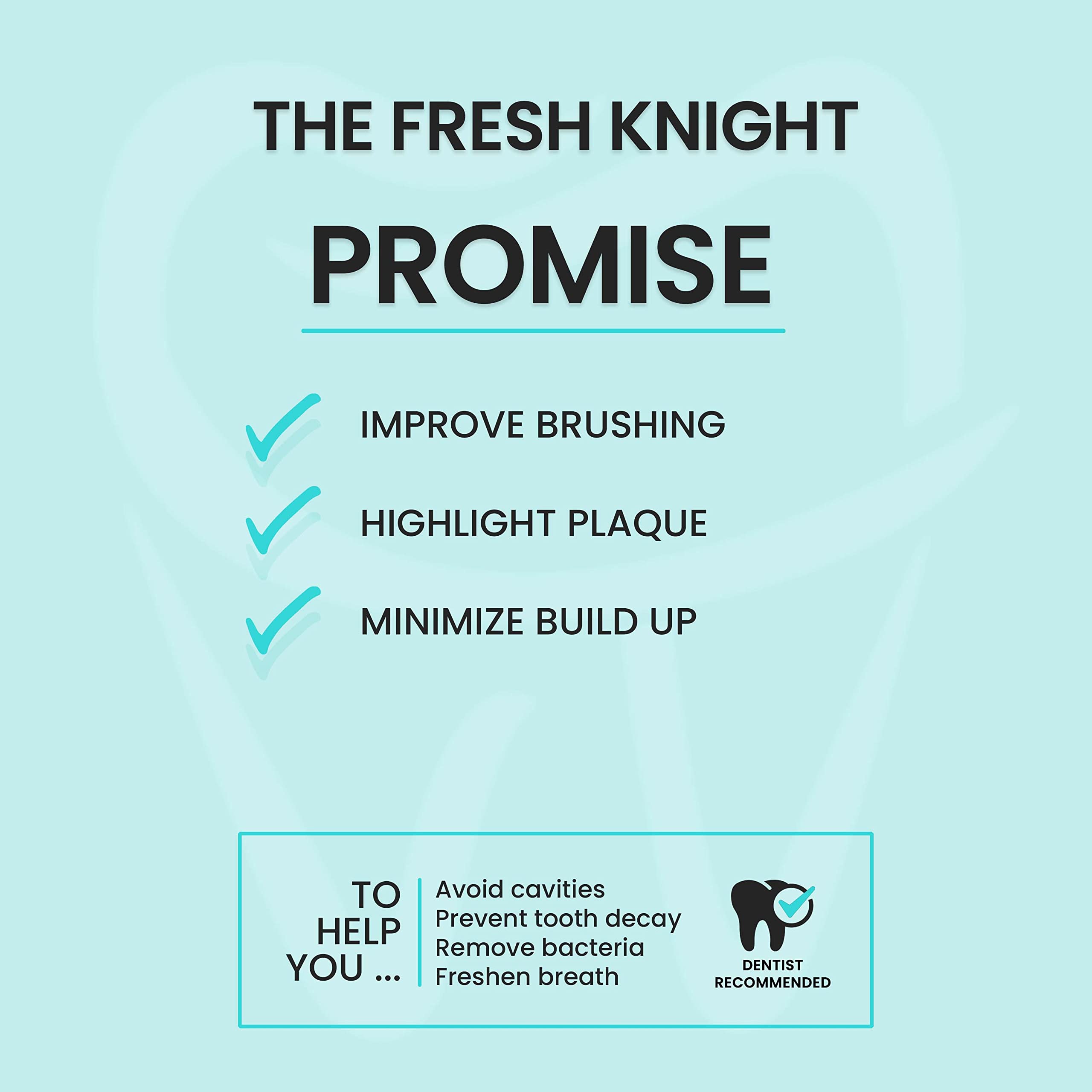 Fresh Knight tabletas revelado placa para adultos facilita revisión diaria