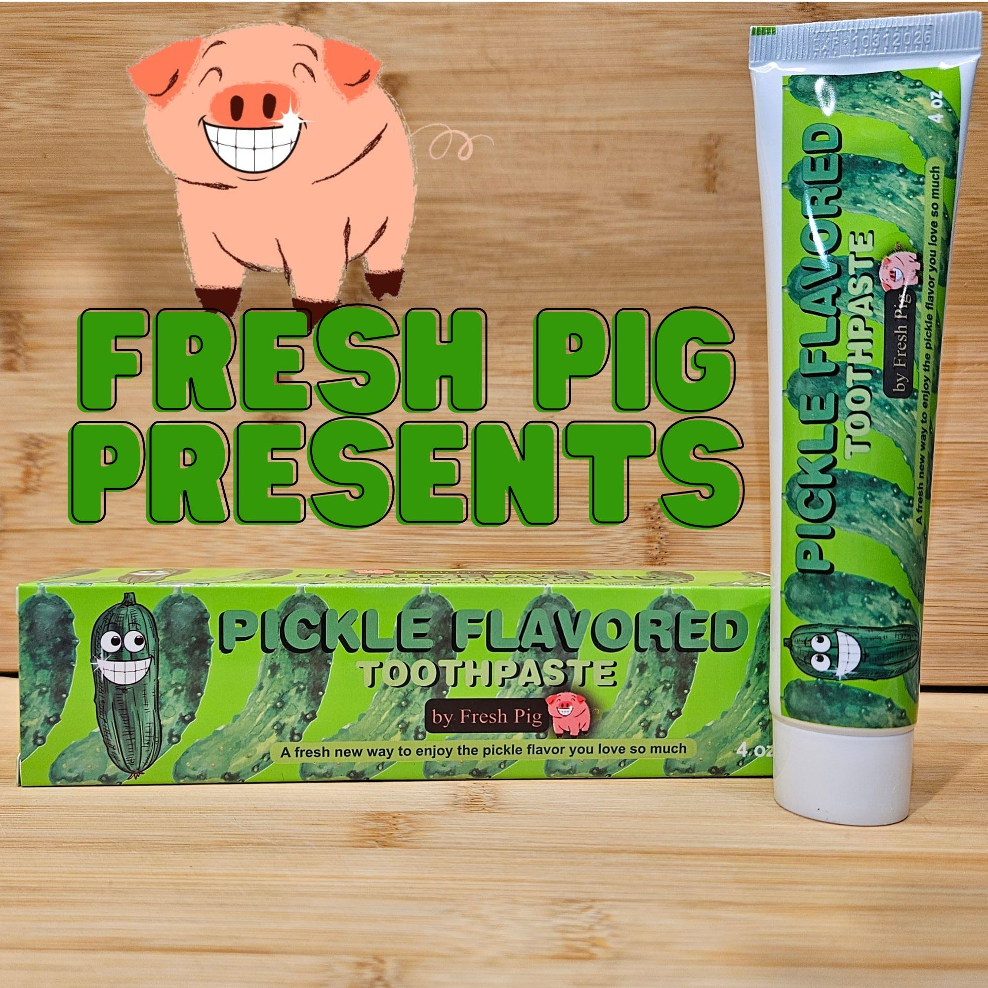Fresh Pig empaque vibrante, presentación atractiva para regalar.