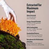 FreshCap Mushrooms Cordyceps: detalle de cápsula con extracción acuosa.
