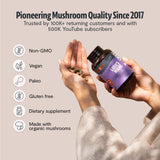 Fabricado en Estados Unidos con controles de calidad de FreshCap Mushrooms.
