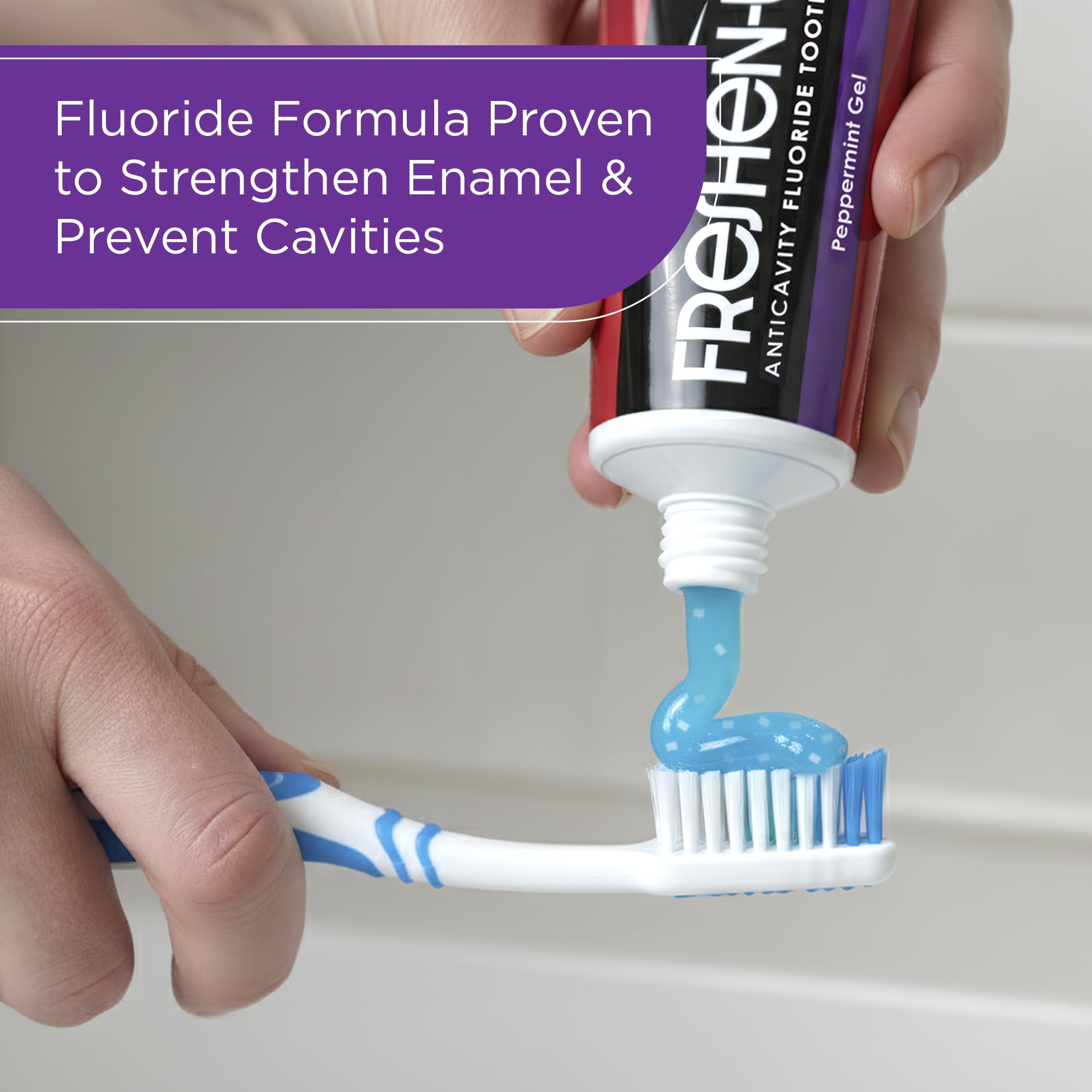 Freshen-Up MAX+ gel mentolado deja la boca limpia y fresca