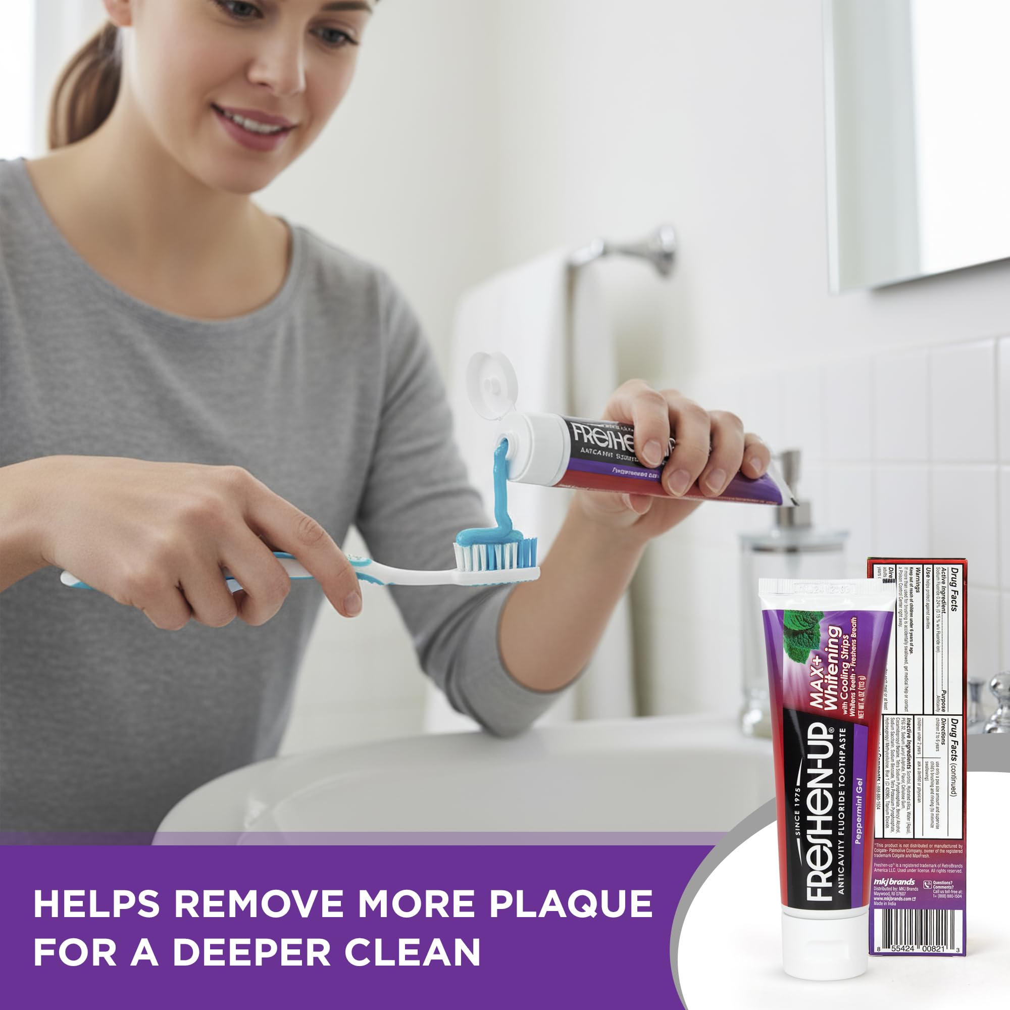 Freshen-Up MAX+ gel mentolado deja boca limpia y fresca