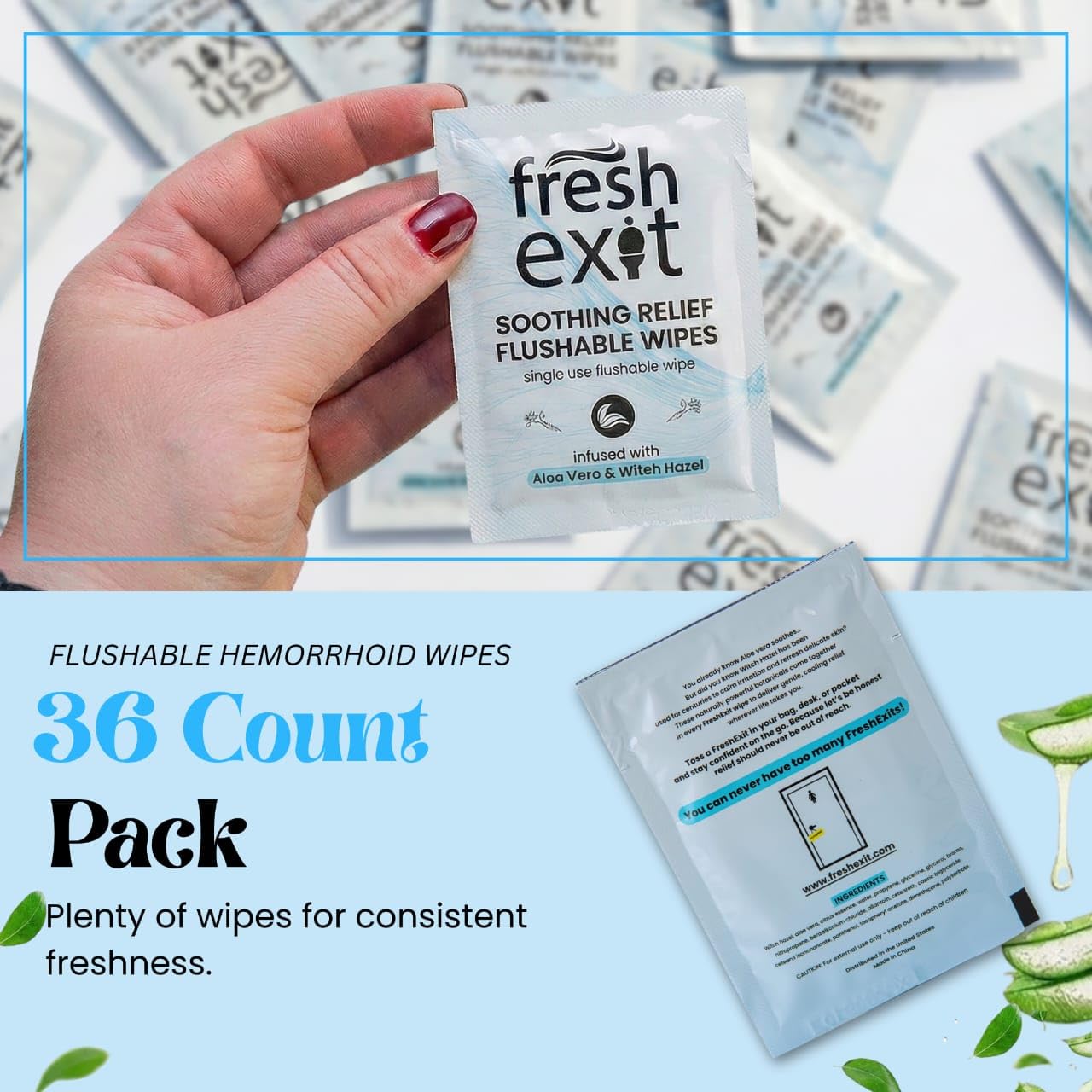 FreshExit alivio para hemorroides y posparto, limpieza suave y calmante.