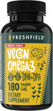 Freshfield Omega vegano en botella: suplemento diario de algas de alta pureza.