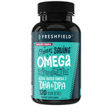 Freshfield Omega 3 cápsula DHA de algas para bienestar diario.
