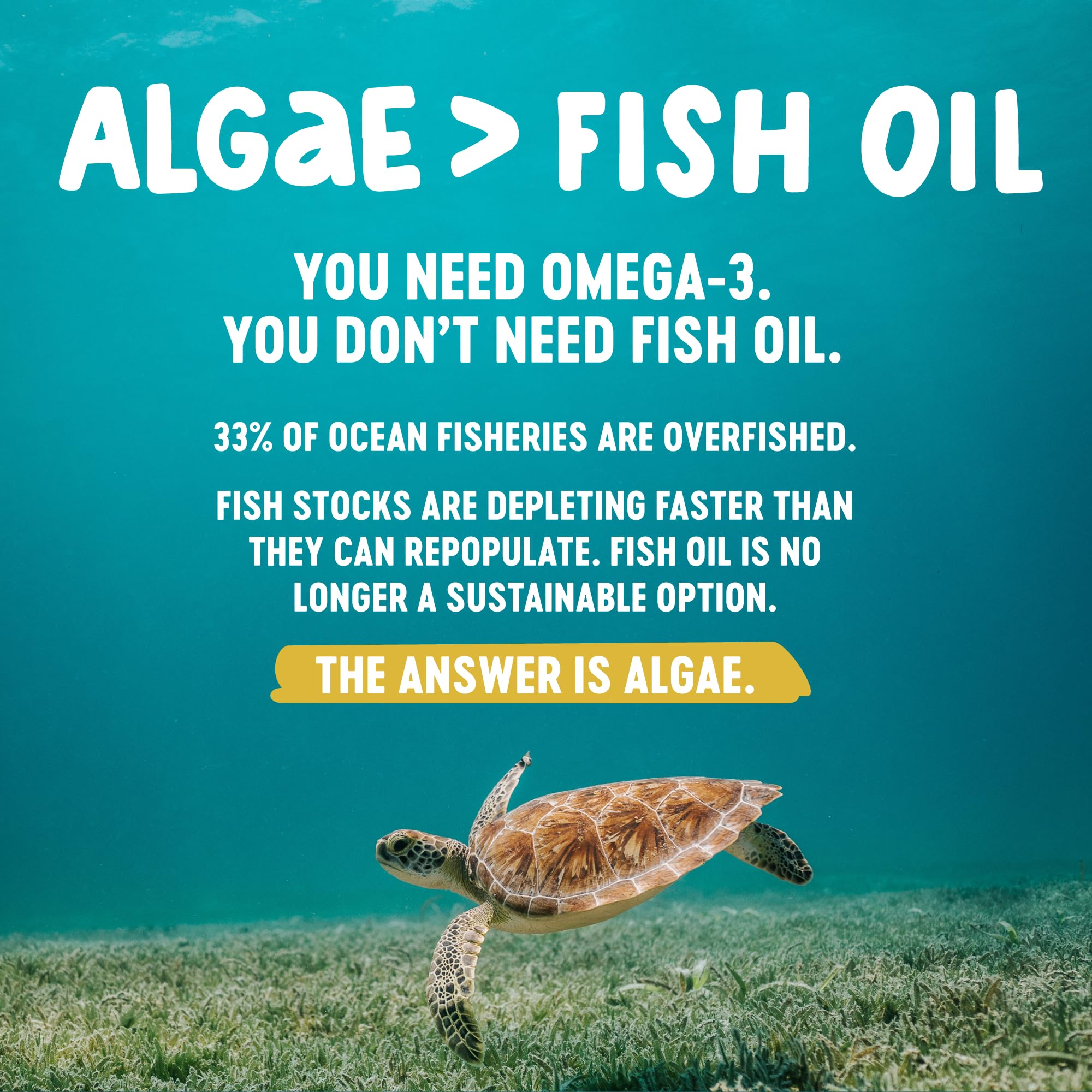 Freshfield Omega 3 origen algas, fuente sostenible para un estilo de vida consciente.