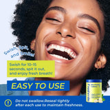 Freshmile tabletas dentales sabor menta para uso diario.
