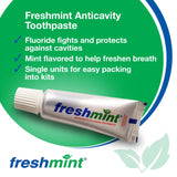 Pack de 144 tubos Freshmint, solución eficiente para hoteles y clínicas.