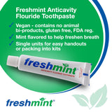 Tubo Freshmint de 1,5 oz para rutina diaria de cuidado dental.