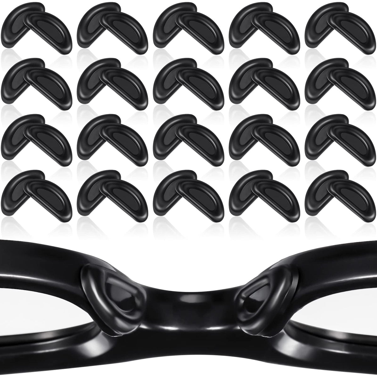 Frienda almohadillas nasales para anteojos, 24 pares, confort y adherencia duradera