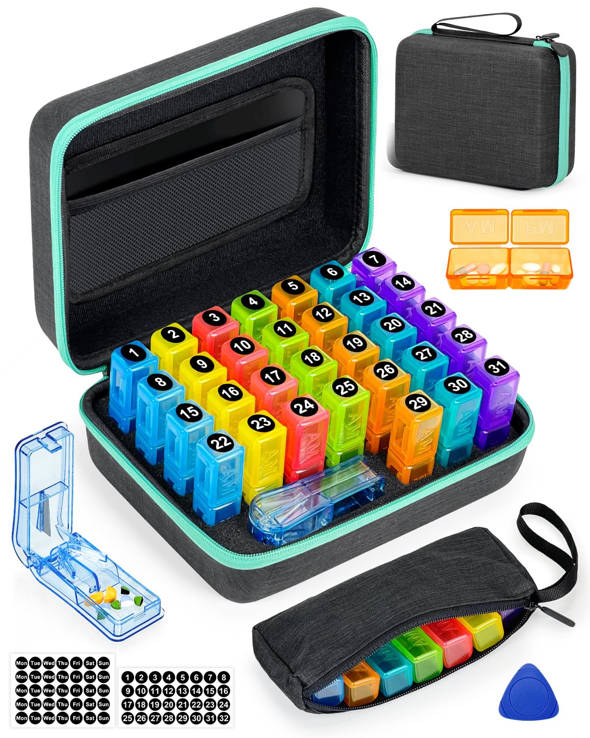 FRIWOLE caja-dura-mensual-31-dias, ideal para viaje y organizar dosis diarias.