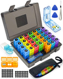 FRIWOLE Organizador de pastillas mensual 3 veces al día, perfecto para viajes.