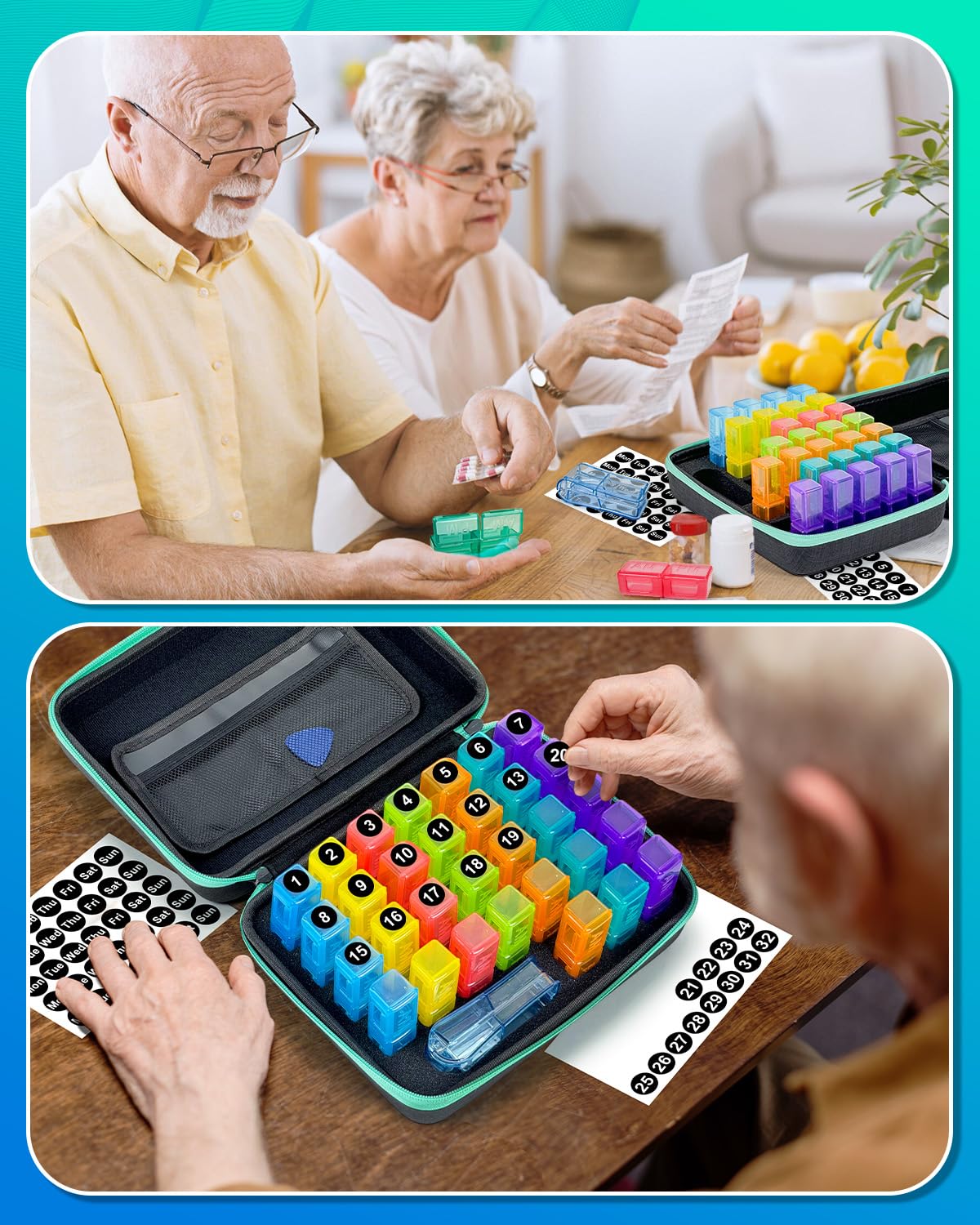 FRIWOLE pegatinas-mensuales-semanales, permiten marcar fechas para un control sencillo.