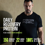 Frog Fuel proteina nano hidrolizada en porción, apoyo para recuperación muscular tras actividad física.