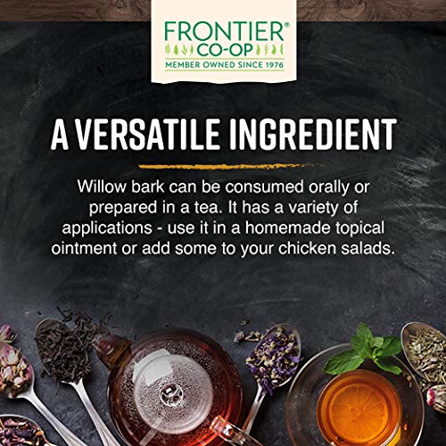 Frontier Co-op aplicación tópica con corteza de sauce blanco para uso casero.