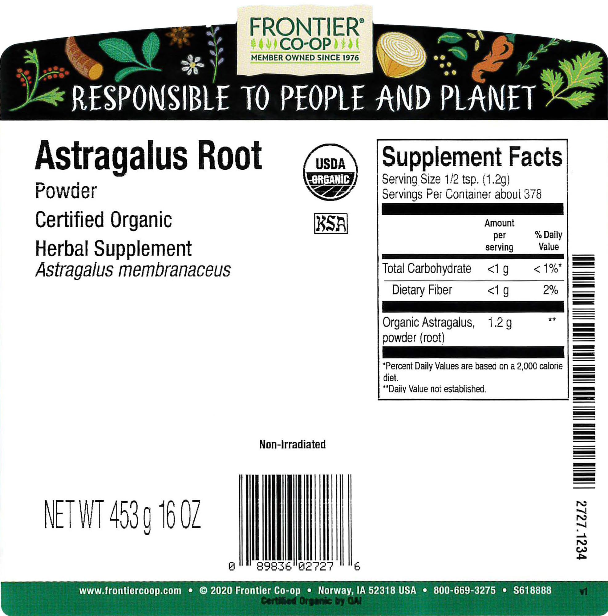 Polvo de Astrágalo orgánico para mezclar en tés y batidos.